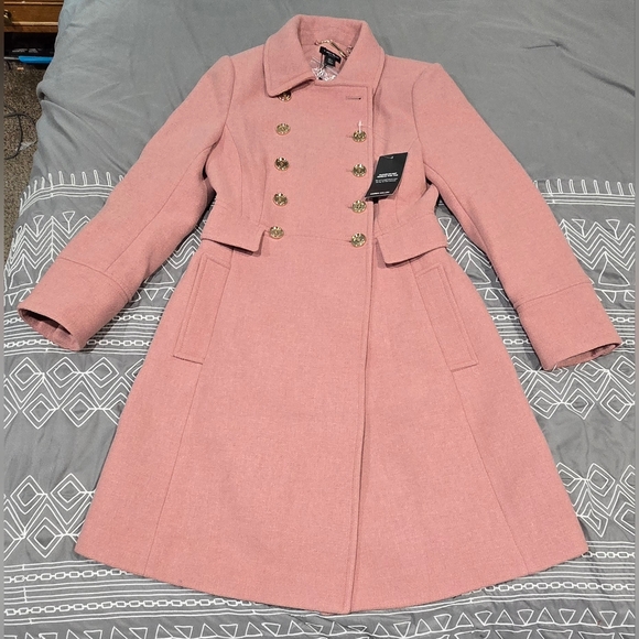 Karen Millen Jackets & Blazers - Karen Millen Petite Wool Button Front Double Breasted Princess Coat Size 2